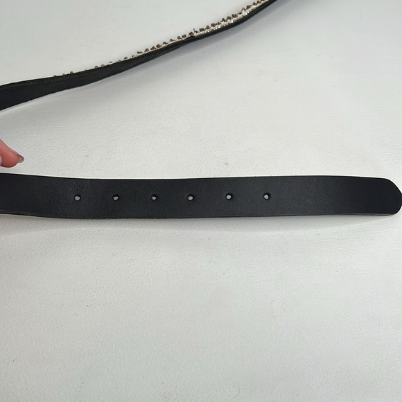 Lucky Brand women’s beaded slim belt black white brown size medium - Picture 7 of 9